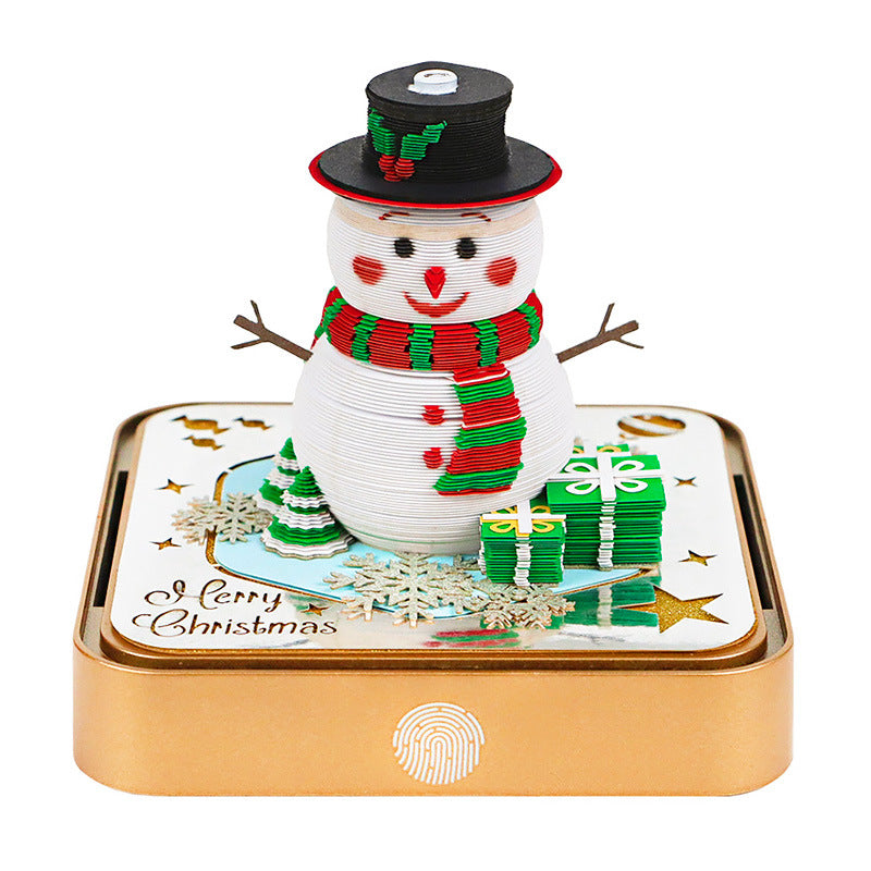 Free Shipping - 3D Time Piece Calendar 2026 – LED Paper Art Tree House Desk Decor, Creative Tear-Off Memo Pad, Unique Christmas Gift