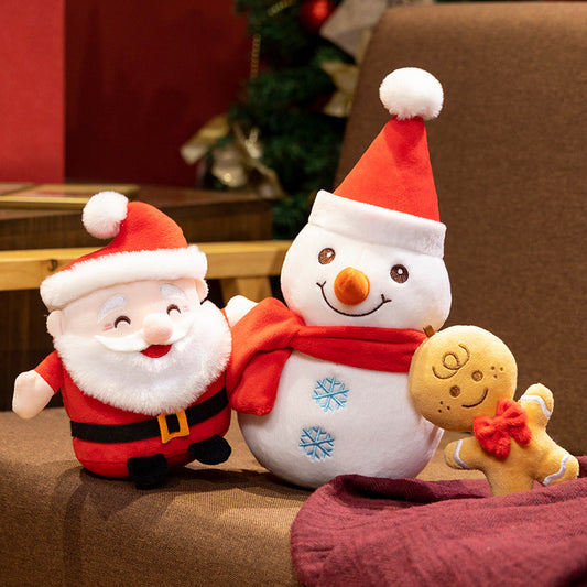 Free Shipping - Cute Christmas Plush Toys – Santa, Snowman & Gingerbread Man Dolls | Adorable Holiday Gifts & Decorations