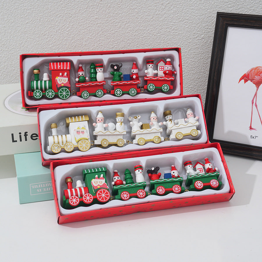Free Shipping - Christmas Wooden Train Decor – Cute Holiday Gift for Kids & Ornament Gift Home Decoration
