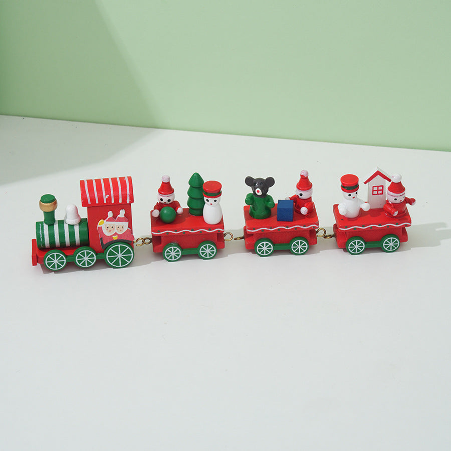 Free Shipping - Christmas Wooden Train Decor – Cute Holiday Gift for Kids & Ornament Gift Home Decoration