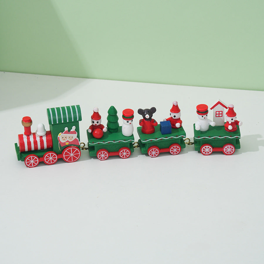 Free Shipping - Christmas Wooden Train Decor – Cute Holiday Gift for Kids & Ornament Gift Home Decoration