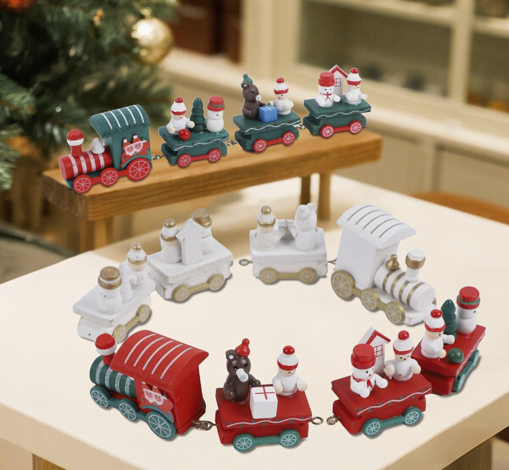 Free Shipping - Christmas Wooden Train Decor – Cute Holiday Gift for Kids & Ornament Gift Home Decoration